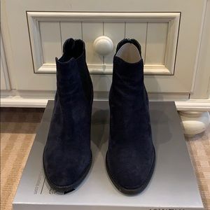 Aquatalia Fairly Suede Booties - navy